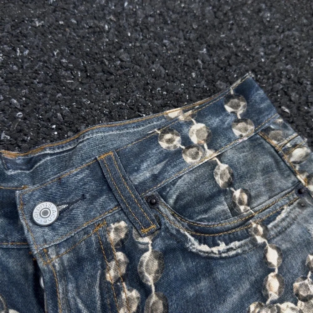 Acne Studios 3D printed crystal bow printed jeans - Picture 3 of 7